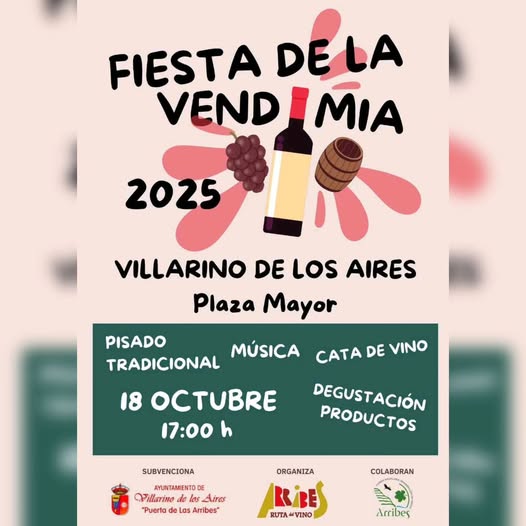 Villarino de los Aires acoge este sábado la III Fiesta de la Vendimia de la Ruta del Vino Arribes | Imagen 1