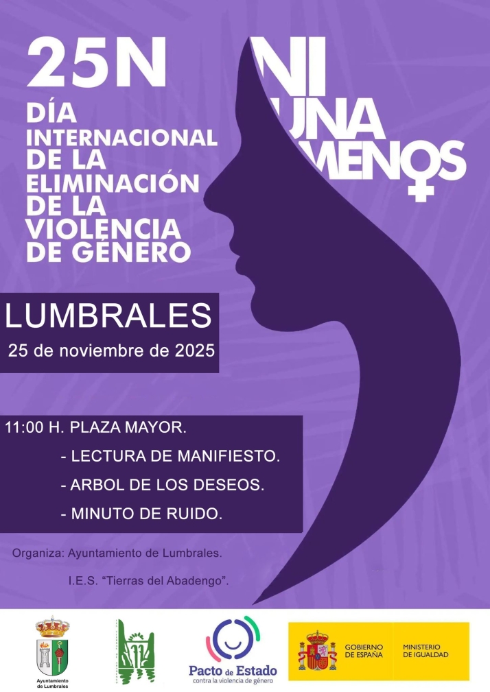 Lumbrales se une contra la violencia de g&eacute;nero con un manifiesto y un 'minuto de ruido' | Imagen 1