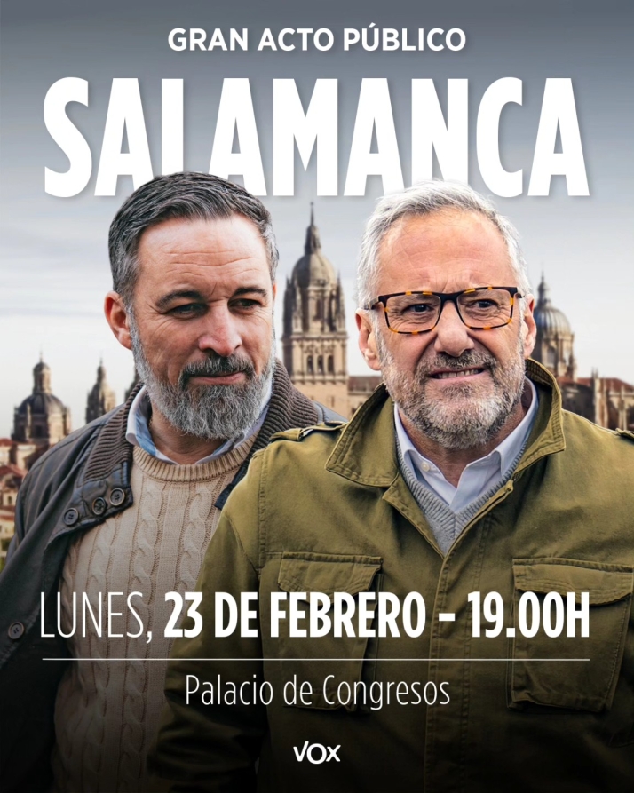 Santiago Abascal protagonizará un acto público de Vox en Salamanca | Imagen 1
