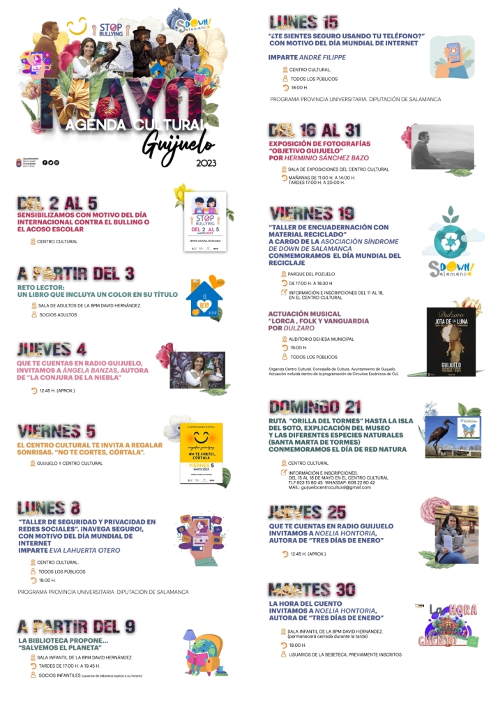 Amplia oferta cultural para el mes de mayo en Guijuelo | Imagen 1