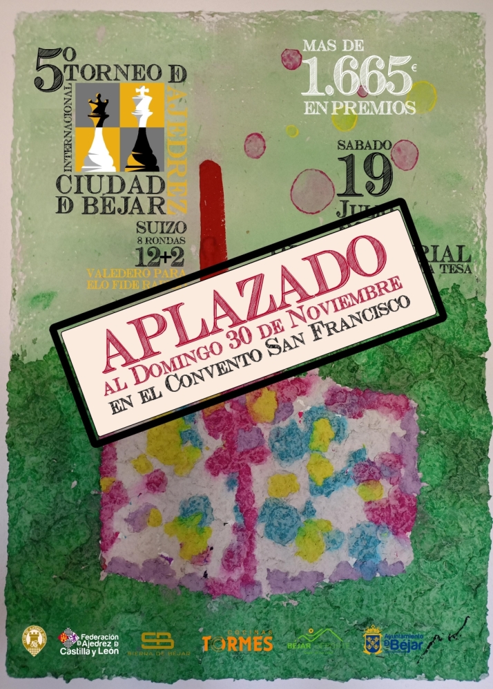 B&eacute;jar se queda sin su torneo de ajedrez este fin de semana | Imagen 1