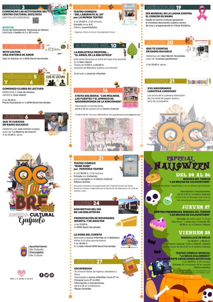 La agenda cultural para el mes de octubre en Guijuelo  | Imagen 1