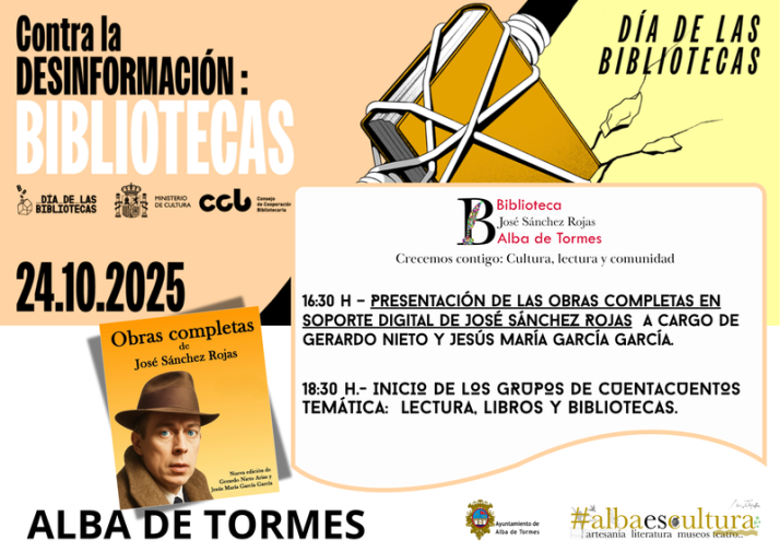 La obra completa de José Sánchez Rojas protagoniza el Día de las Bibliotecas en Alba de Tormes | Imagen 1