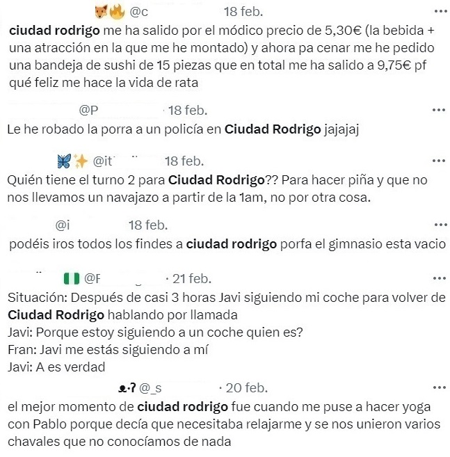 Divisi&oacute;n en redes sociales entre los j&oacute;venes que &lsquo;invadieron&rsquo; Ciudad Rodrigo el S&aacute;bado de Carnaval | Imagen 2