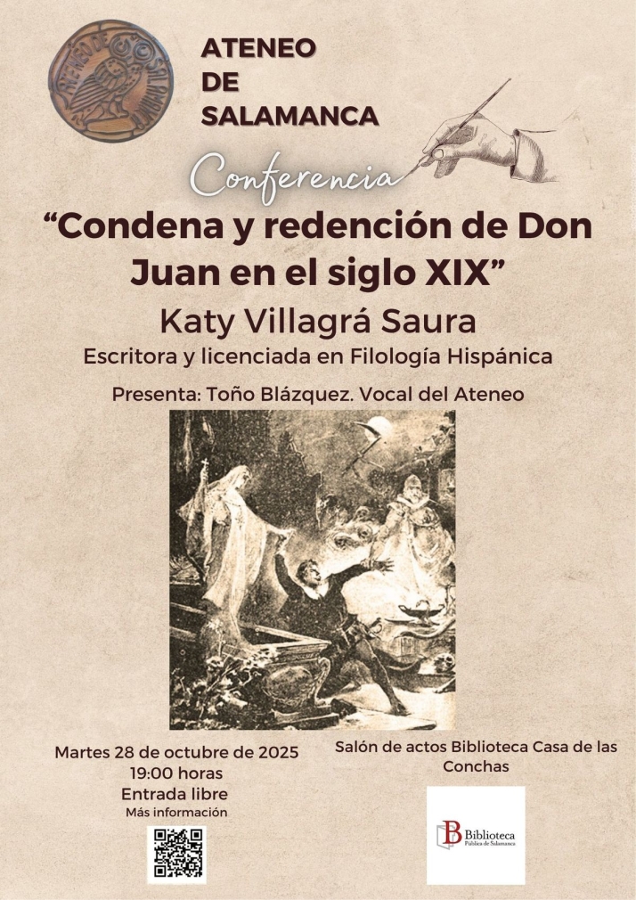 'Condena y redención de Don Juan en el siglo XIX', en el Ateneo de Salamanca | Imagen 1