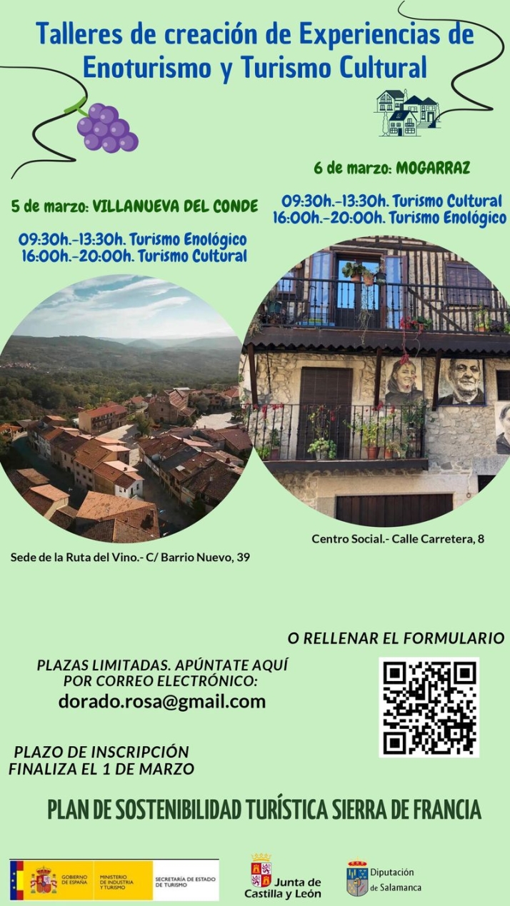 Talleres pr&aacute;cticos para fomentar productos en Turismo Enol&oacute;gico y Cultural de la Sierra de Francia | Imagen 1