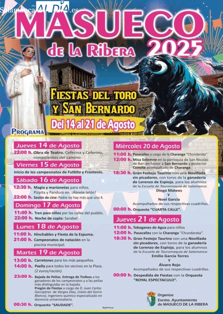 Masueco celebra San Bernardo con actos religiosos y un multitudinario convite   | Imagen 1