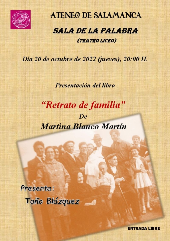 Martina Blanco Mart&iacute;n presenta 'Retrato de familia' en el Liceo | Imagen 1