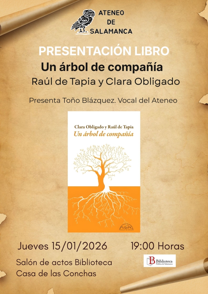 Ra&uacute;l de Tapia y Clara Obligado presentan su libro 'Un &aacute;rbol de compa&ntilde;&iacute;a' en la Casa de las Conchas | Imagen 1