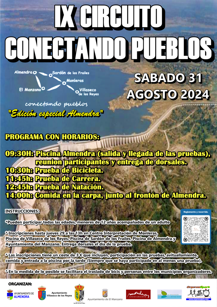 Almendra acoge el s&aacute;bado 31 de agosto una nueva edici&oacute;n del Triatl&oacute;n &lsquo;Conectando Pueblos&rsquo; | Imagen 1