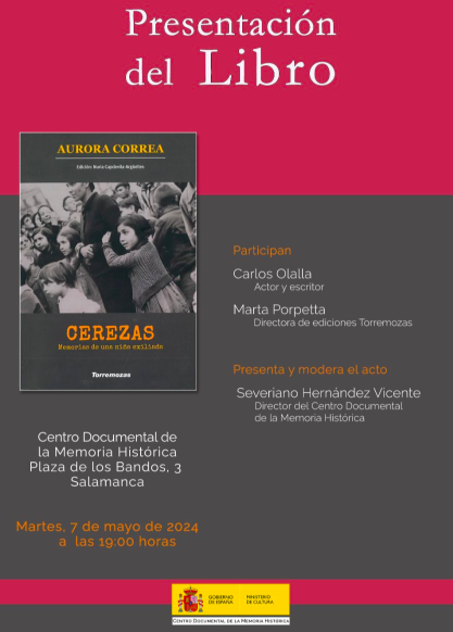 Salamanca acoge la presentaci&oacute;n del libro &quot;Cerezas: memorias de una ni&ntilde;a exiliada&rdquo;, de Aurora Correa | Imagen 1