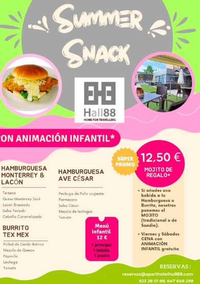 'Summer Snack', la oferta especial para disfrutar de gastronom&iacute;a y buen ambiente en el Hall 88  | Imagen 1