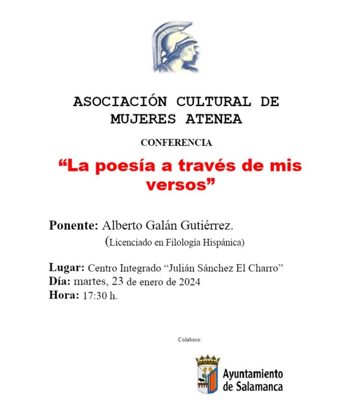 La Asociaci&oacute;n Cultural de Mujeres Atenea organiza la conferencia 'La poes&iacute;a a trav&eacute;s de mis versos' | Imagen 1