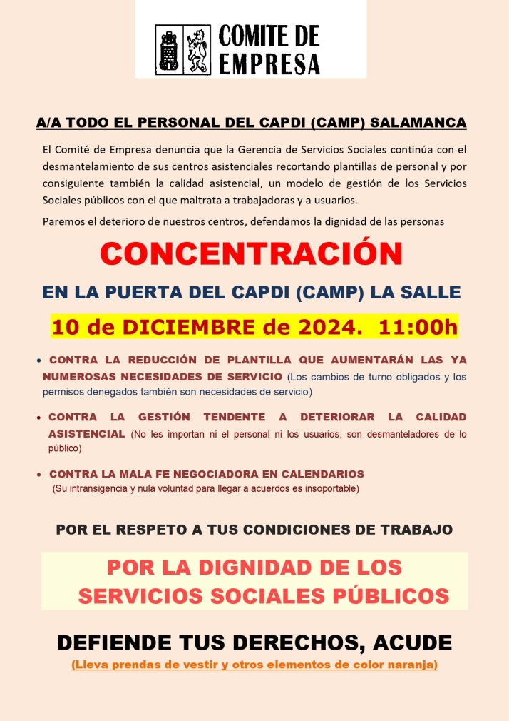 Convocan concentraciones por &quot;el desmantelamiento&quot; de los centros sociales de la Junta en Salamanca | Imagen 1