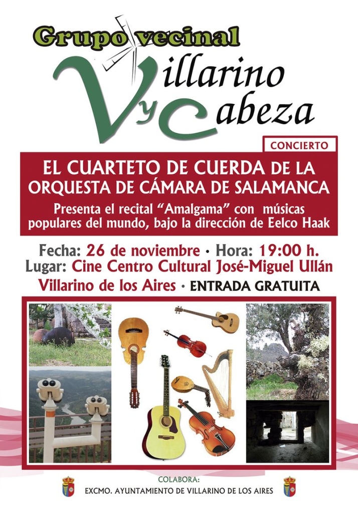Villarino acoger&aacute; un recital del cuarteto de cuerda de la Orquesta de C&aacute;mara de Salamanca | Imagen 1