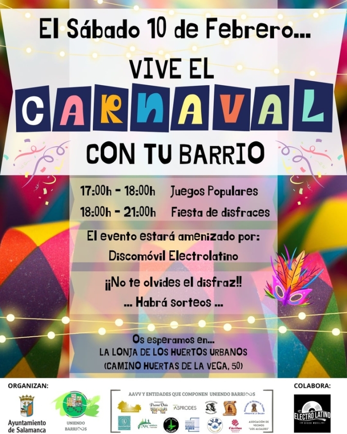 Fiesta de disfraces con discom&oacute;vil y sorteos en el carnaval de la Lonja de los Huertos Urbanos | Imagen 1