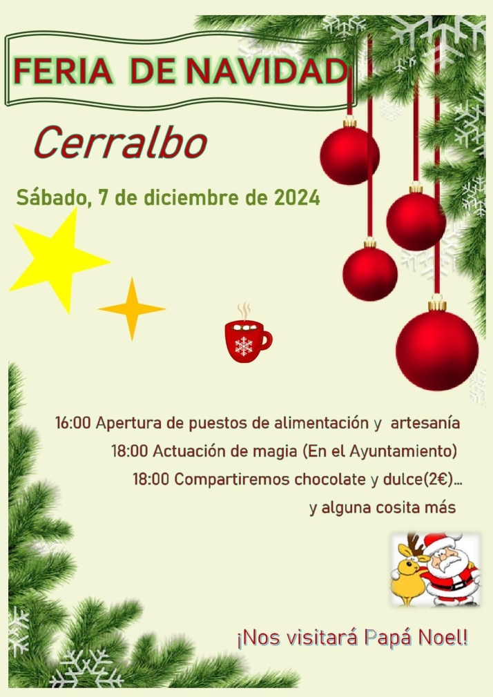 Cerralbo celebra el pr&oacute;ximo s&aacute;bado su III Feria de Navidad con varias sorpresas | Imagen 1