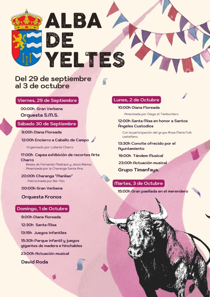 Cartel programa fiestas Alba de Yeltes 23 | Imagen 1