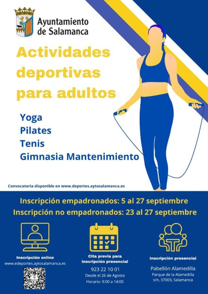 El Ayuntamiento de Salamanca oferta 1.341 plazas del programa de actividades f&iacute;sicas para adultos | Imagen 1