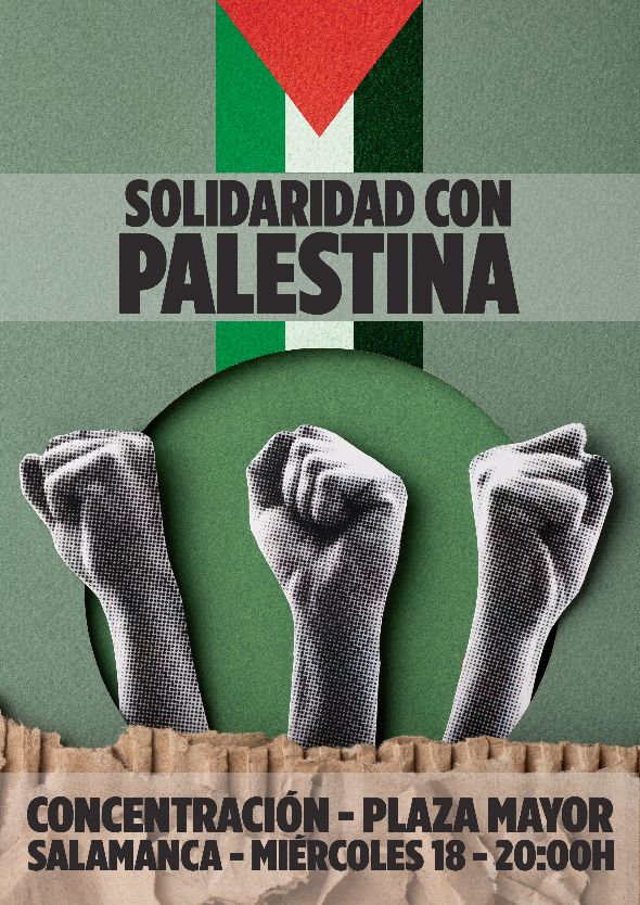 Concentraci&oacute;n este mi&eacute;rcoles en apoyo a Palestina en la Plaza Mayor de Salamanca | Imagen 1