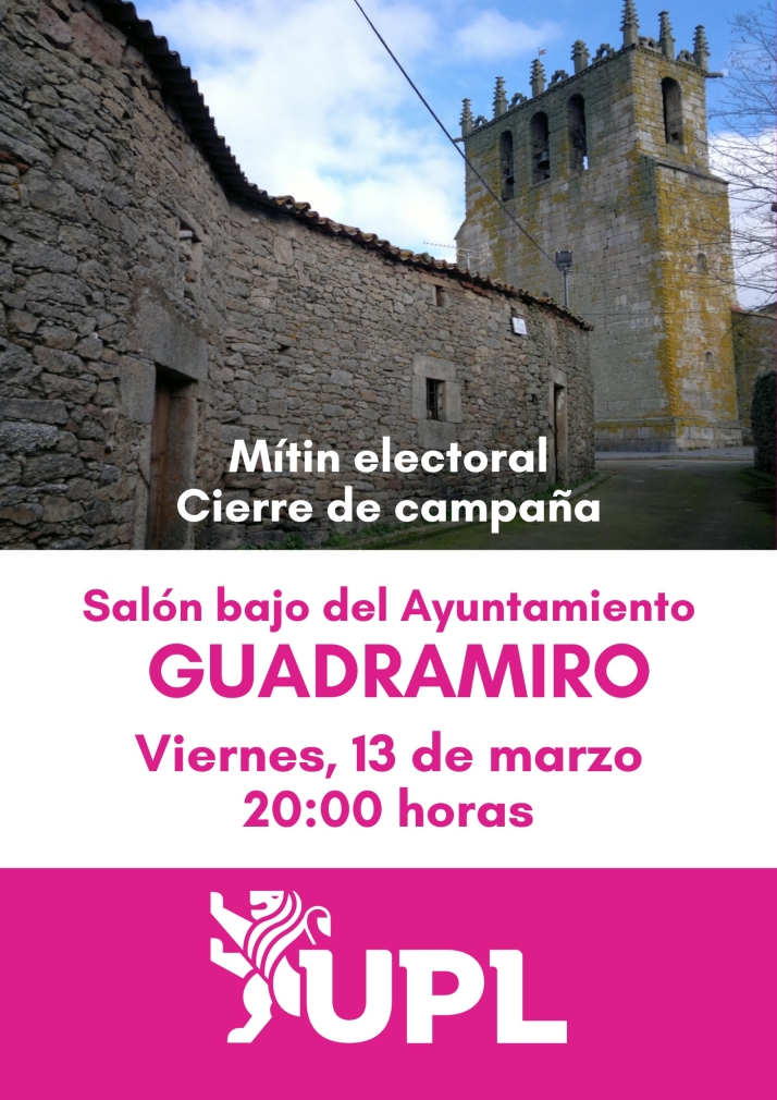 UPL elige Guadramiro para su cierre de campa&ntilde;a en Salamanca | Imagen 1