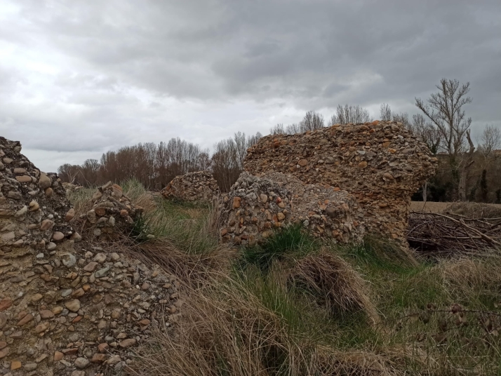 Castillo de la Torre Mocha, en Naharros del Río, antes de ser destruido. Foto: Carlos Javier Salgado.