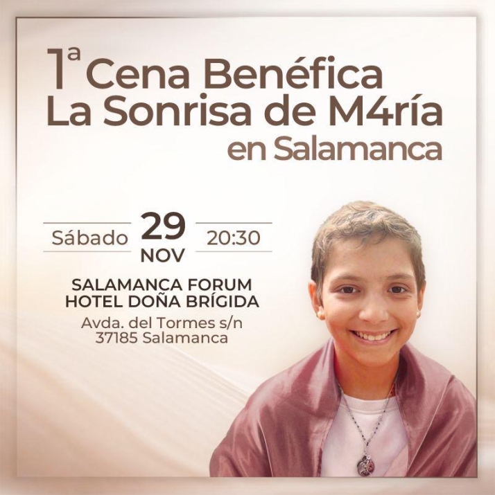 'La Sonrisa de M4ría' celebra su I Cena Benéfica en Salamanca | Imagen 1
