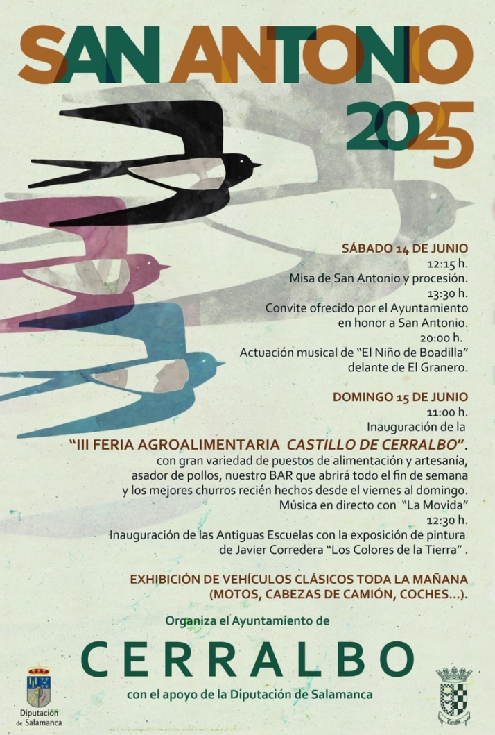 Cerralbo se engalana para un fin de semana de devoci&oacute;n, sabor y motor con San Antonio y su III Feria Agroalimentaria | Imagen 1