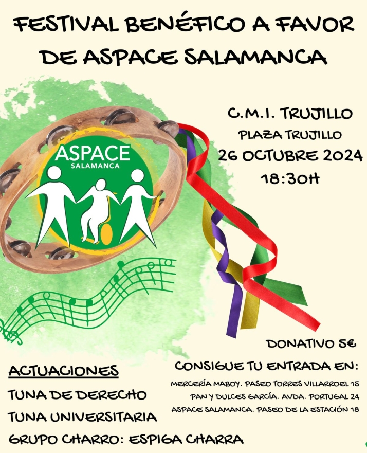 As&iacute; ser&aacute; el Festival Ben&eacute;fico de ASPACE Salamanca | Imagen 1