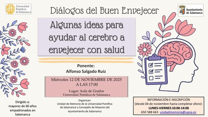 &iquest;Se puede envejecer con un cerebro sano? Un catedr&aacute;tico de la UPSA da las claves en Salamanca | Imagen 1