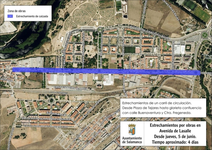 Cuatro d&iacute;as de cortes y desv&iacute;os de tr&aacute;fico en la avenida de Lasalle | Imagen 1