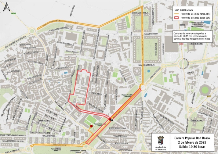 Estos son los cortes de tráfico este domingo con motivo de la celebración de la Carrera Popular Don Bosco | Imagen 1