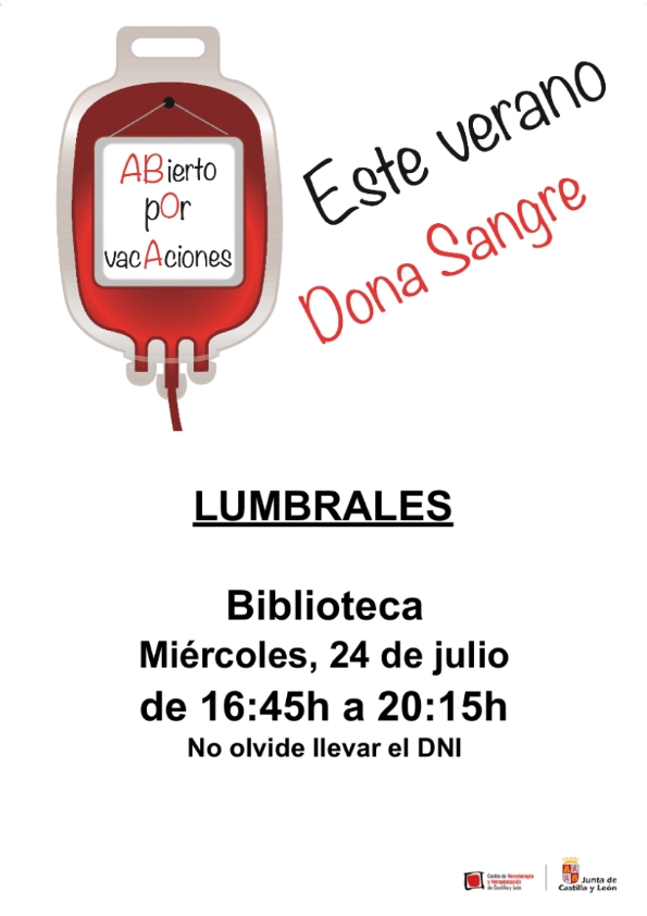 La Unidad de Hemoterapia regresa el mi&eacute;rcoles a Lumbrales y llama a la poblaci&oacute;n a donar sangre | Imagen 1