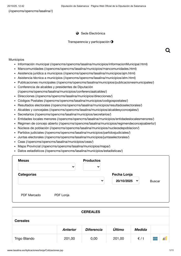Foto 3 - El cereal confirma la tendencia al alza de precios y el vacuno mantiene los de hace dos semanas