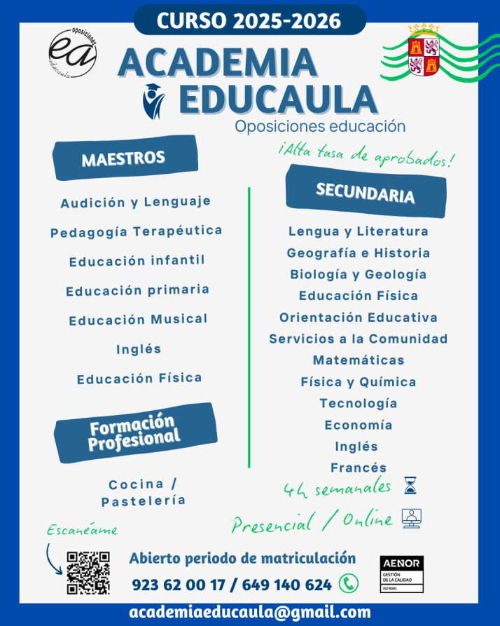 Educaula Siglo XXI inicia en enero nuevos grupos de preparaci&oacute;n de oposiciones  | Imagen 1