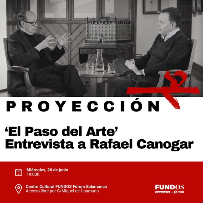 Proyecci&oacute;n de &lsquo;El Paso del Arte&rsquo;. Entrevista a  Rafael Canogar&rsquo; en el Centro Cultural FUNDOS F&oacute;rum Salamanca | Imagen 1