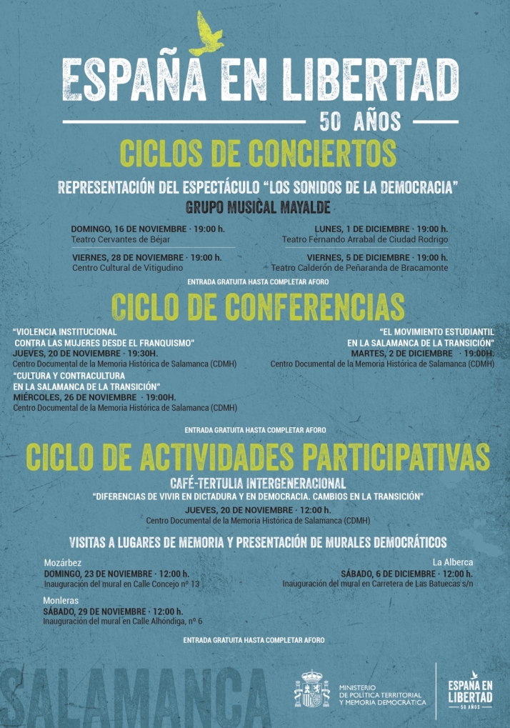 Conciertos, conferencias y charlas en Salamanca y provincia por los 50 a&ntilde;os de democracia | Imagen 1