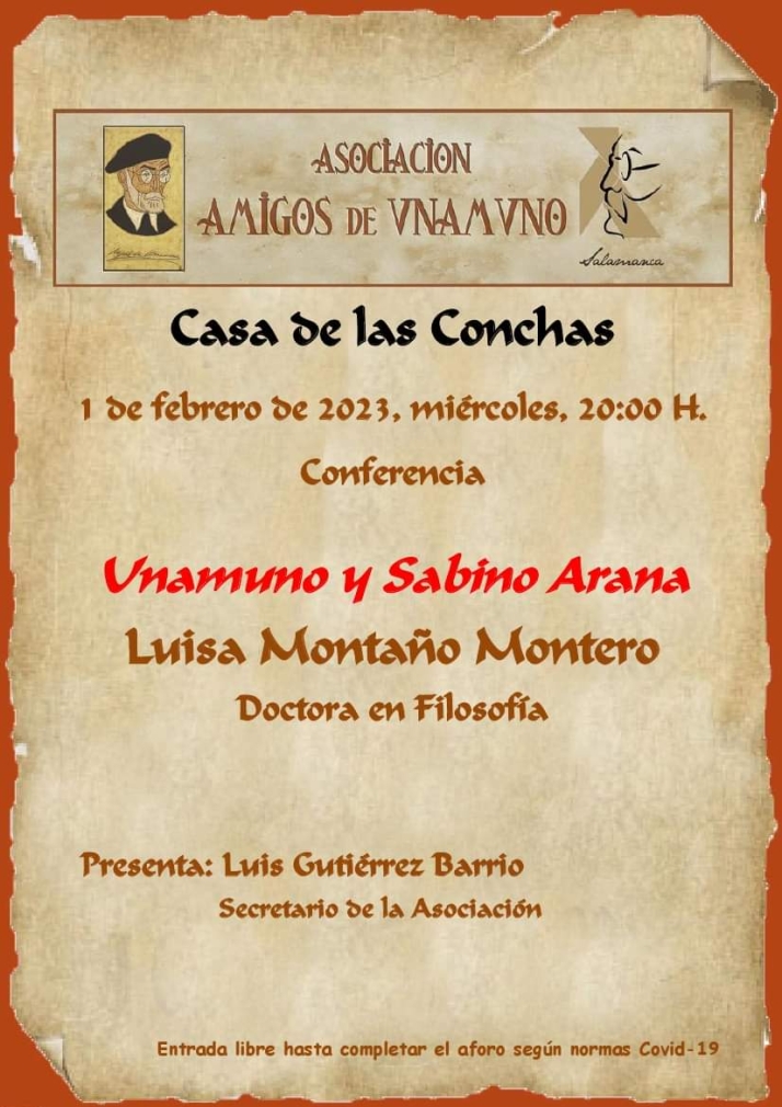La Asociaci&oacute;n Amigos de Unamuno organiza la conferencia 'Unamuno y Sabino Arana' | Imagen 1