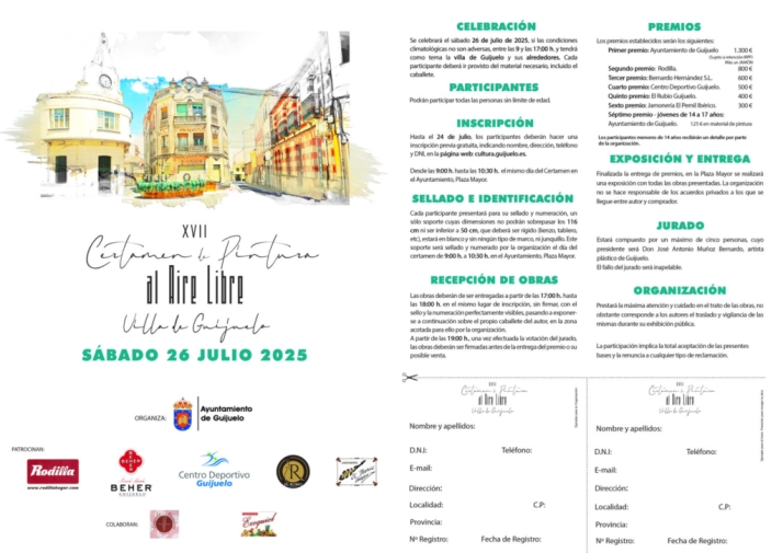 Guijuelo se prepara para su XVII certamen de pintura al aire libre con más de 4.000 euros en juego | Imagen 1