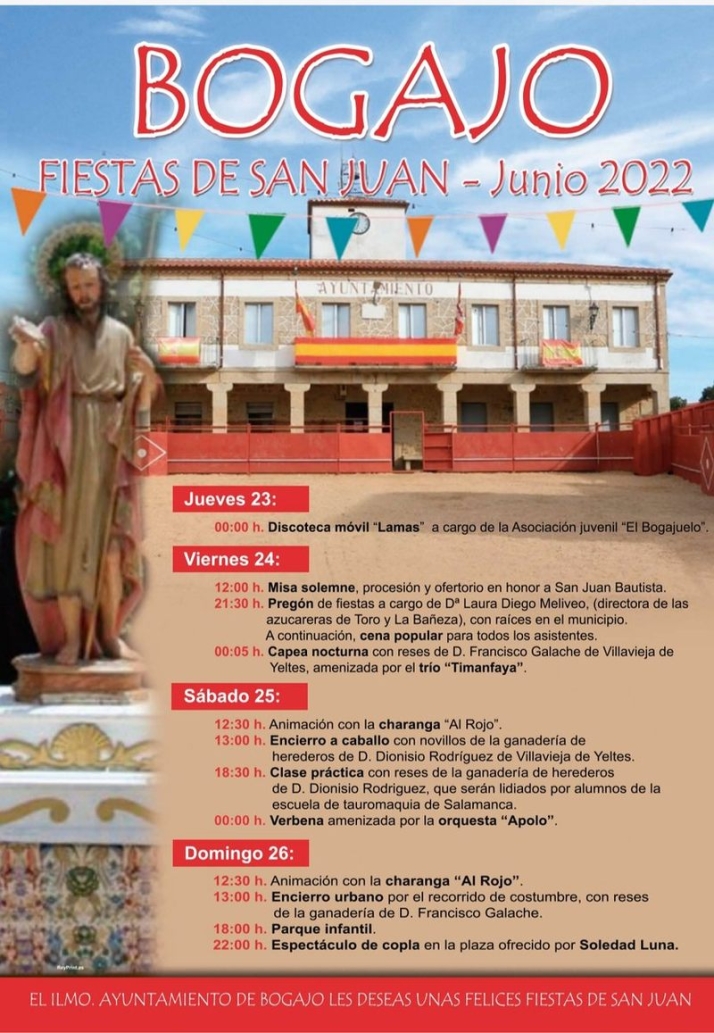 El Ayuntamiento de Bogajo presenta un completo programa para recuperar las fiestas de San Juan | Imagen 1