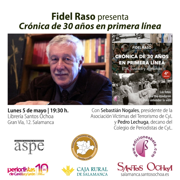 La mirada tras la cámara: Fidel Raso llega a Salamanca con su testimonio visual de 30 años cubriendo a ETA | Imagen 1