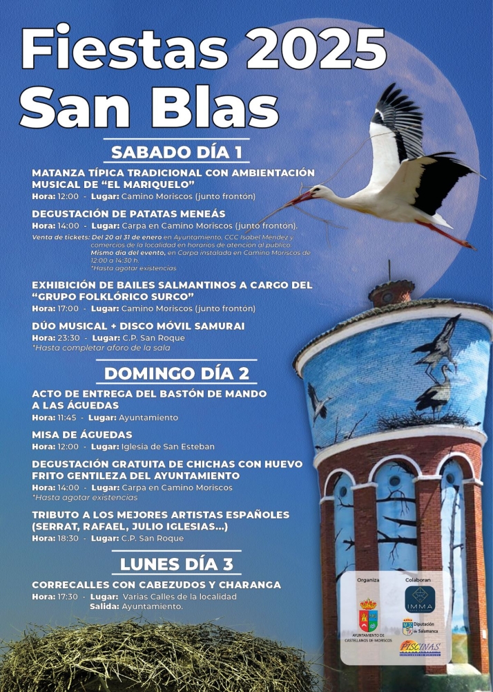 Programa completo de las Fiestas de San Blas en Castellanos de Moriscos | Imagen 1