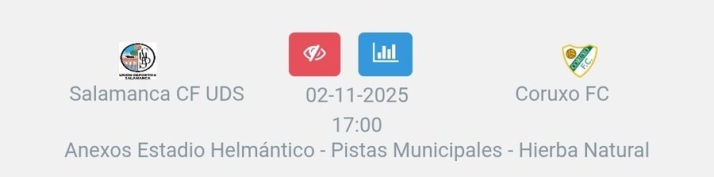 El Salamanca UDS - Coruxo, fijado en la RFEF para disputarse en Las Pistas | Imagen 1