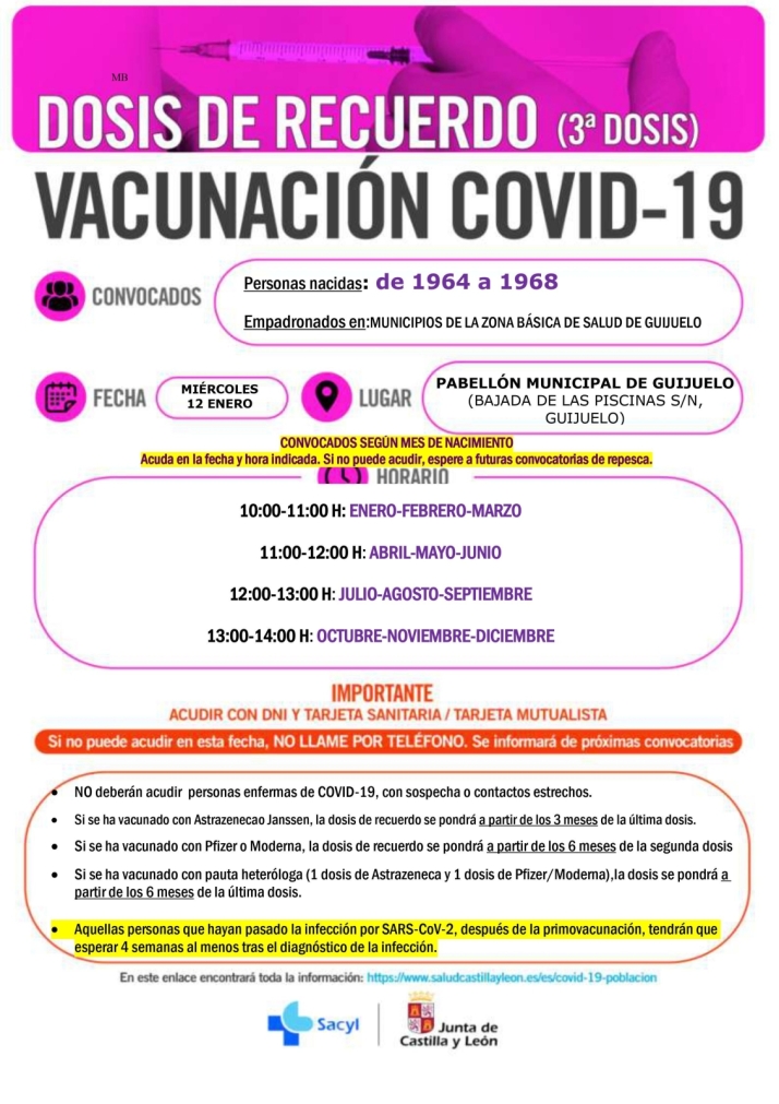 Nuevas convocatorias de vacunaciones en B&eacute;jar, Tamames y Guijuelo | Imagen 4