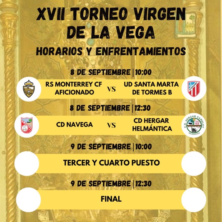 Estos son los horarios y los equipos que participan en el XVII Torneo Virgen de la Vega de f&uacute;tbol en el Reina Sof&iacute;a | Imagen 1