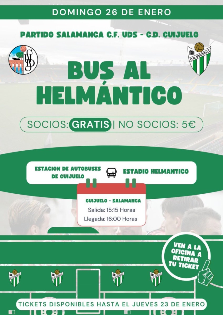 El CD Guijuelo quiere que su afici&oacute;n &quot;est&eacute; cerca&quot; en el derbi del Helm&aacute;ntico ante el Salamanca UDS con bus gratis  | Imagen 1