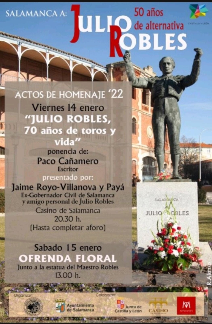 La ofrenda floral a Julio Robles conmemorar&aacute; el 50 aniversario de su alternativa | Imagen 1
