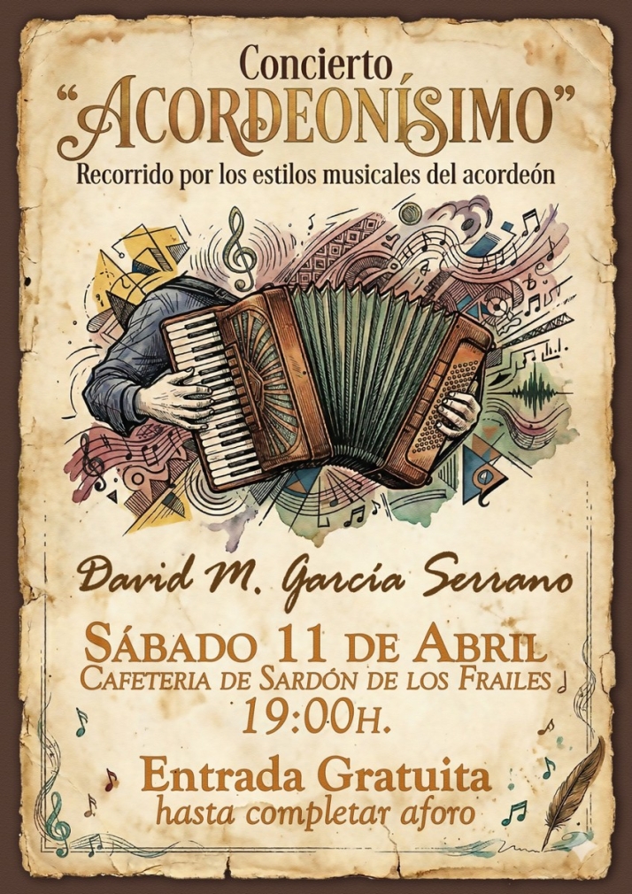 Sardón de los Frailes acoge el concierto gratuito de acordeón de David M. García | Imagen 1