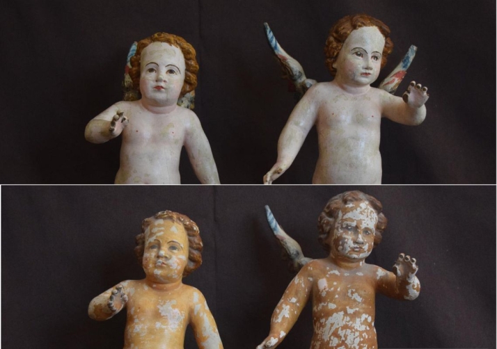 La Basílica de la Anunciación recupera el esplendor de la puerta de su sagrario del siglo XVII y los ángeles del púlpito | Imagen 1