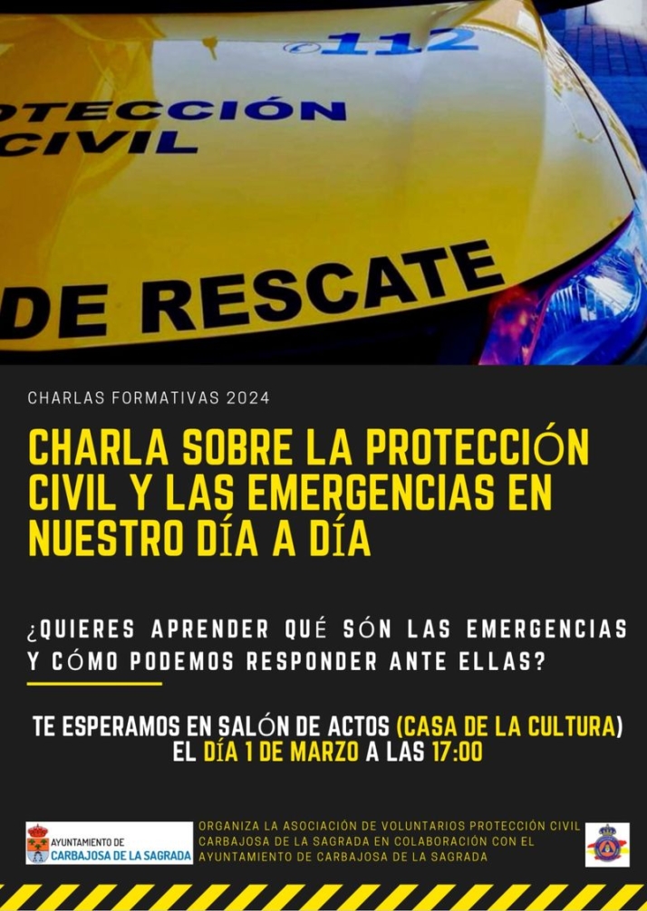 Protecci&oacute;n Civil de Carbajosa ofrecer&aacute; charlas formativas sobre emergencias | Imagen 1